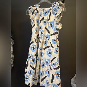 THML Floral Blue Ruffle Dress